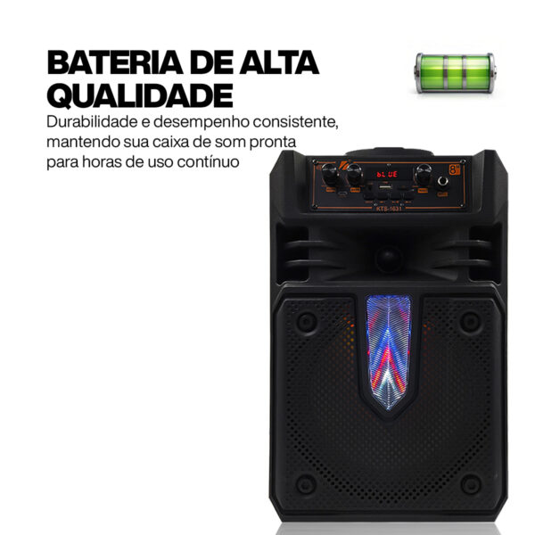 Caixa De Som Bluetooth Led Tws com Rodinhas e Controle - Image 2