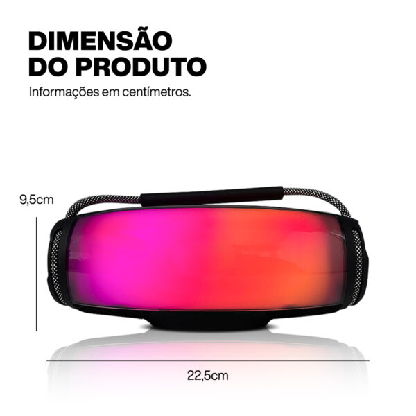 Caixa de som Bluetooth Rgb Bass com dois alto-falantes - Image 9