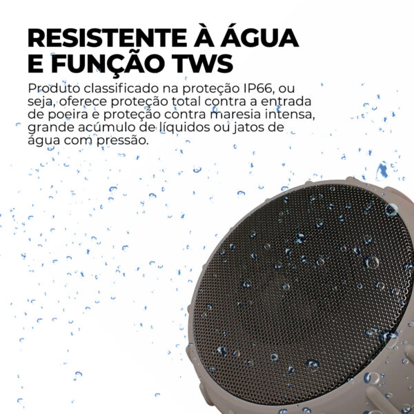 Caixa de som Bluetooth à prova D'água Emborrachada - Image 5