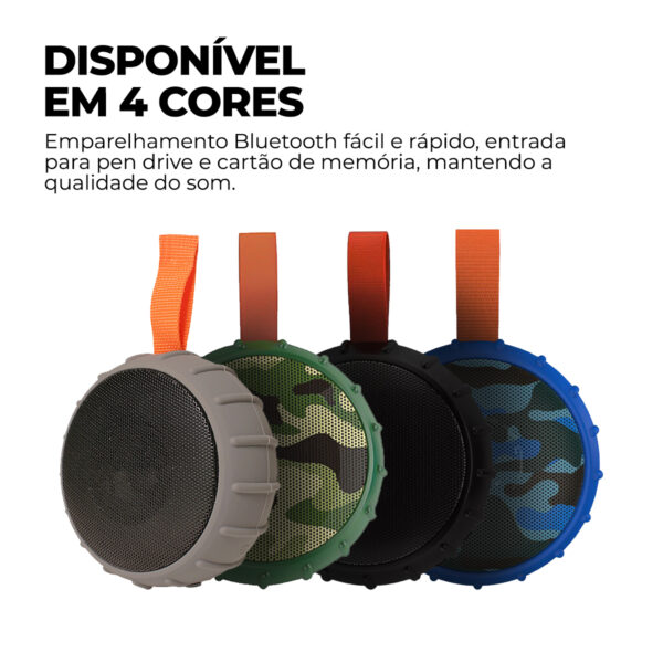Caixa de som Bluetooth à prova D'água Emborrachada - Image 9