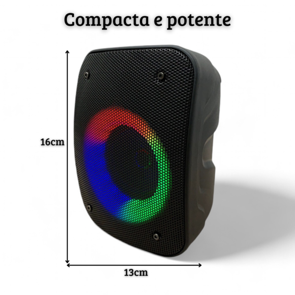 Caixa De Som Bluetooth Pequena Potente Entrada para Microfone - Image 2