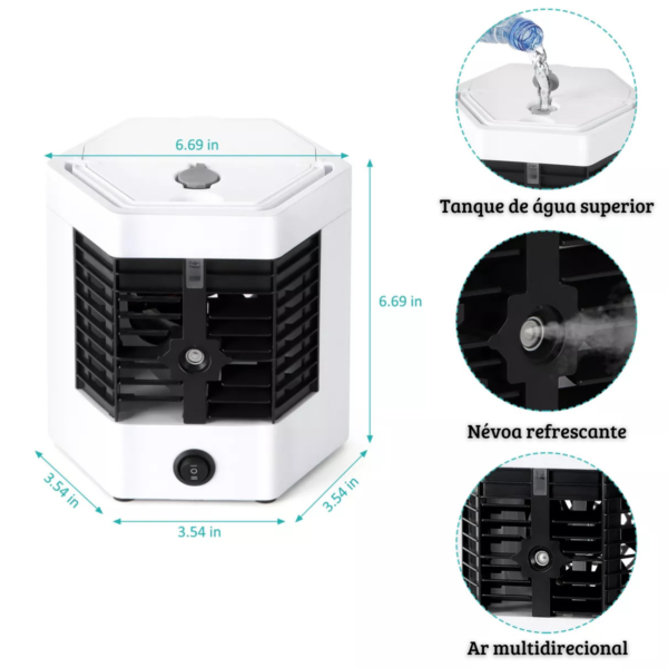 Mini Ar Condicionado Climatizador Umidificador Portátil Usb - Image 2