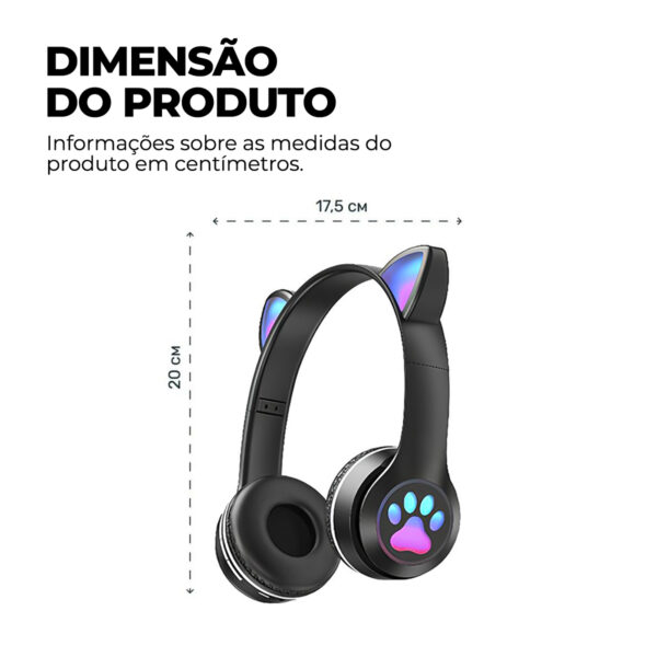 Fone Headset RGB Bluetooth de Gatinho Premium Collection - Image 2