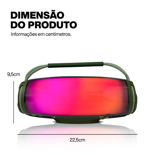 Caixa de som Bluetooth Rgb Bass com dois alto-falantes - Image 8