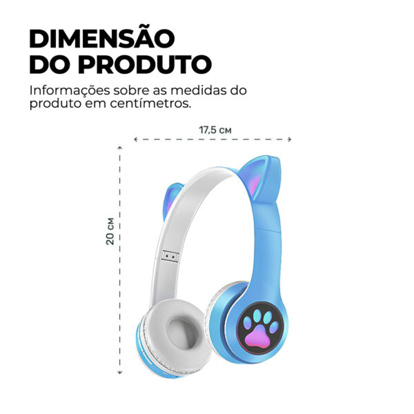 Fone Headset RGB Bluetooth de Gatinho Premium Collection - Image 14