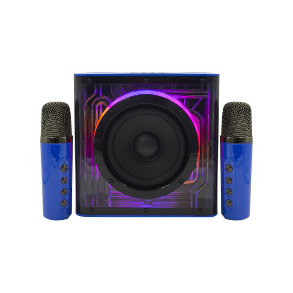 Caixa de Som Karaokê Alto Falante Magnético Led Microfone - Image 4
